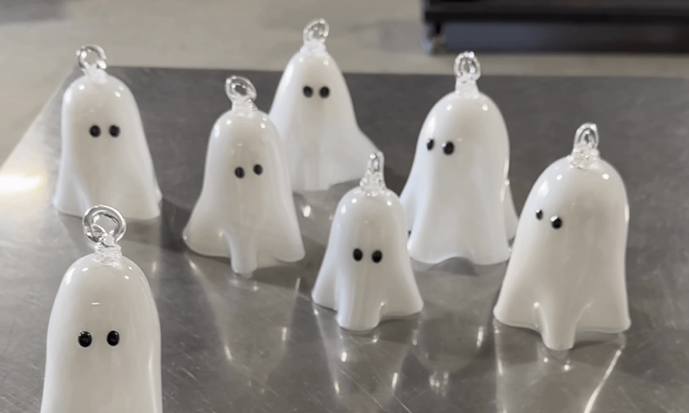 Seasonal Glassblowing Experience | Ghost Ornaments